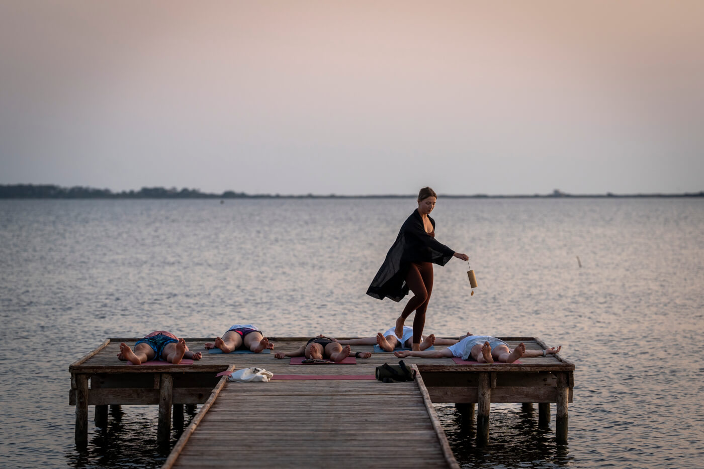 Yoga at the kite camp